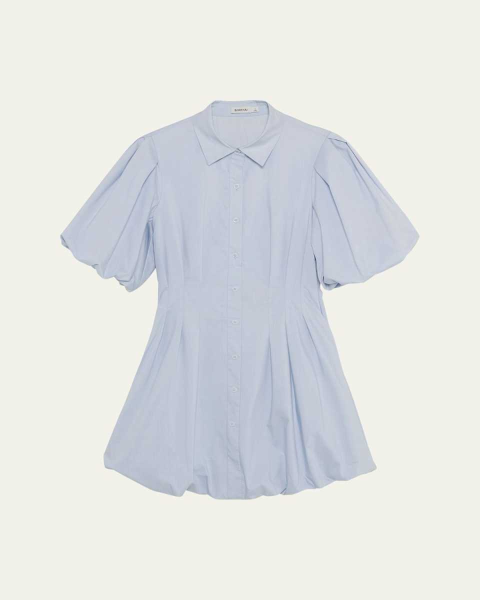 Cleo Balloon Pintuck Mini Dress
